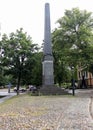 The obelisk in memory of Gustav II Adolf, Uppsala, Sweden