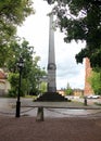 The obelisk in memory of Gustav II Adolf, Uppsala, Sweden