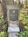 Narofominsky district, Moscow region, Russia, May, 01, 2021. Obelisk of the `Memory of the Soldiers of Russia` in the village of N