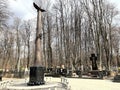 Moscow, Russia, April, 04, 2023. Obelisk in memory of the soldiers of the Russian Army who died on the Borodino field