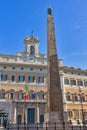 Obelisk of Montecitorio, Rome, Italy Royalty Free Stock Photo