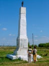 Novosibirsk Region, Russia - August 3, 2010:Obelisk with the names of those killed in the Great Patriotic War