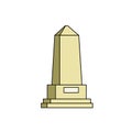 Obelisk. Outline stone monument. Historical monument