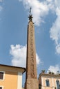 Obelisk in Pantheon Square - Piazza della Rotonda in Rome, Italy Royalty Free Stock Photo