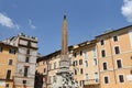 Obelisk in Pantheon Square - Piazza della Rotonda in Rome, Italy Royalty Free Stock Photo