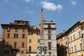 Obelisk in Pantheon Square - Piazza della Rotonda in Rome, Italy Royalty Free Stock Photo