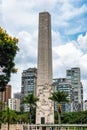 Obelisk in Parque do Ibirapuera, Sao Paulo, Brazil. One of the largest parks in the city of Sao Paulo Royalty Free Stock Photo