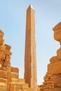 Obelisk of Queen Hapshetsut in Karnak Royalty Free Stock Photo