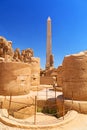 Obelisk of Queen Hapshetsut in Karnak Royalty Free Stock Photo