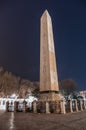 The Obelisk of Theodosius During Nighttime