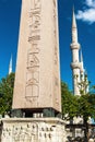 Obelisk of Theodosius on Sultanahmet Square, Istanbul, Turkey. Ancient Egyptian obelisk is landmark of Istanbul Royalty Free Stock Photo