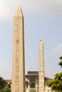 Obelisk of Theodosius and Walled obelisk behind it, Istanbul, Turkey Royalty Free Stock Photo