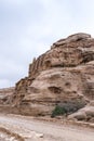 Obelisk Tomb at the beginning of the road leading to Petra - the capital of the Nabatean kingdom in Wadi Musa city in Jordan Royalty Free Stock Photo