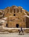 Obelisk Tomb on the road to Siq, Petra, Jordan Royalty Free Stock Photo