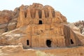 Obelisk Tomb and the Triclinium at ancient city of Petra, Jordan Royalty Free Stock Photo