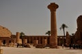 The obelisks and historical buildings in Cairo, Egypt, look like the imperial road