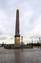 Obelisque de Louxor at Place de la Concorde in Paris, France Royalty Free Stock Photo
