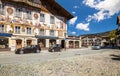 Beautiful houses in Oberammergau in Germany