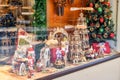 OBERAMMERGAU, GERMANY - OKTOBER 09, 2018: Christmas tree and amazing toys in a shop window for kids