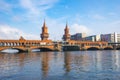 The Oberbaum Bridge in Berlin city, Germany Royalty Free Stock Photo