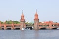 Oberbaum bridge historical architecture Berlin Germany Royalty Free Stock Photo