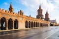 The Oberbaum Bridge landmark of Berlin city in Germany Royalty Free Stock Photo