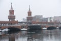 Oberbaum bridge OberbaumbrÃÂ¼cke in Berlin, winter