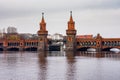 Oberbaum Bridge OberbaumbrÃÂ¼cke, landmark of Berlin, Germany Royalty Free Stock Photo