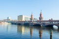 oberbaumbrÃÆÃÂ¼cke bridge is famous berlin attraction situated just next to the famous east side gallery....IMAGE Royalty Free Stock Photo