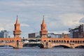 Oberbaumbrucke bridge across the Spree river in Berlin