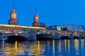 Oberbaumbruke bridge in Berlin Royalty Free Stock Photo