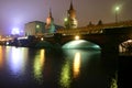 OberbaumbrÃÂ¼cke by Night Royalty Free Stock Photo