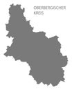 Oberbergischer Kreis grey county map of North Rhine-Westphalia DE Royalty Free Stock Photo