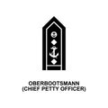 Oberbootsmann chief petty officer rank icon. Element of Germany army rank icon