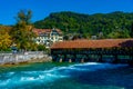 Obere Schleuse covered bridge in Swiss town Thun