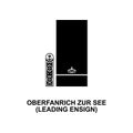 Oberfanrich zur see leading ensign rank icon. Element of Germany army rank icon