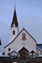 Small beautiful church in Obergurgl ski resort
