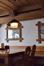 Traditional Apres ski bar and restaurant in Austrian ski resort