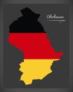 Oberhausen map with German national flag illustration