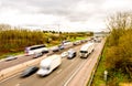 Oberhead view background of UK Motorway Road