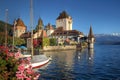 Oberhofen Castle on Lake Thun, Switzerland Royalty Free Stock Photo