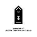 Obermaat petty officer 1st class rank icon. Element of Germany army rank icon