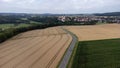 Obermarchtal with cathedral and landscape taken from above, drone Royalty Free Stock Photo