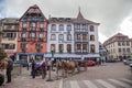 Obernai town center, Alsace, France Royalty Free Stock Photo