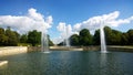 Oberschleissheim, Germany - Fountain at Schleissheim Palace park