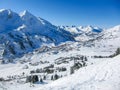 Obertauern winter resort valley Royalty Free Stock Photo