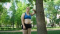 Obese girl exhausted after running workouts, persistent efforts to lose weight