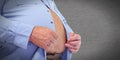 Obese man abdomen. Royalty Free Stock Photo