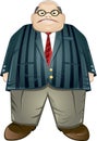 Obese middle aged businessman