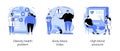 Obese people abstract concept vector illustrations.